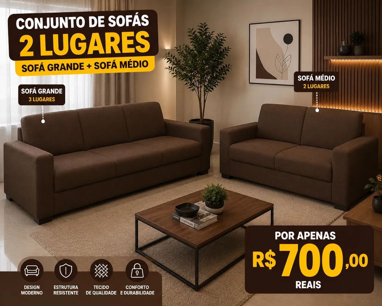 Vendo dois sofá seme novos 