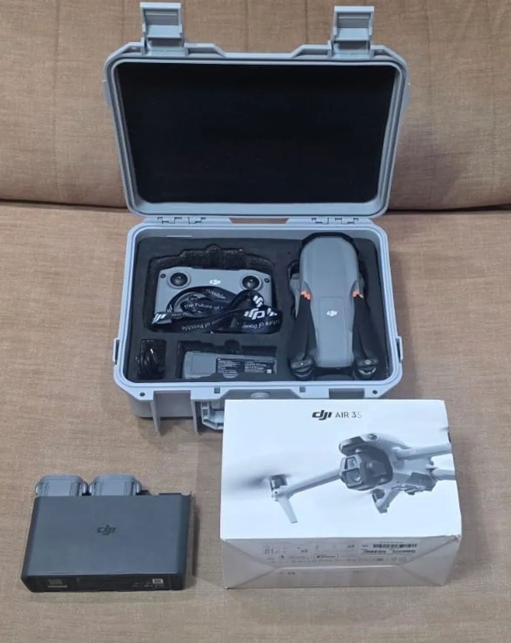 Drone DJI Air 3s Kit Combo + Case Rígido, Homologado Anatel/BR