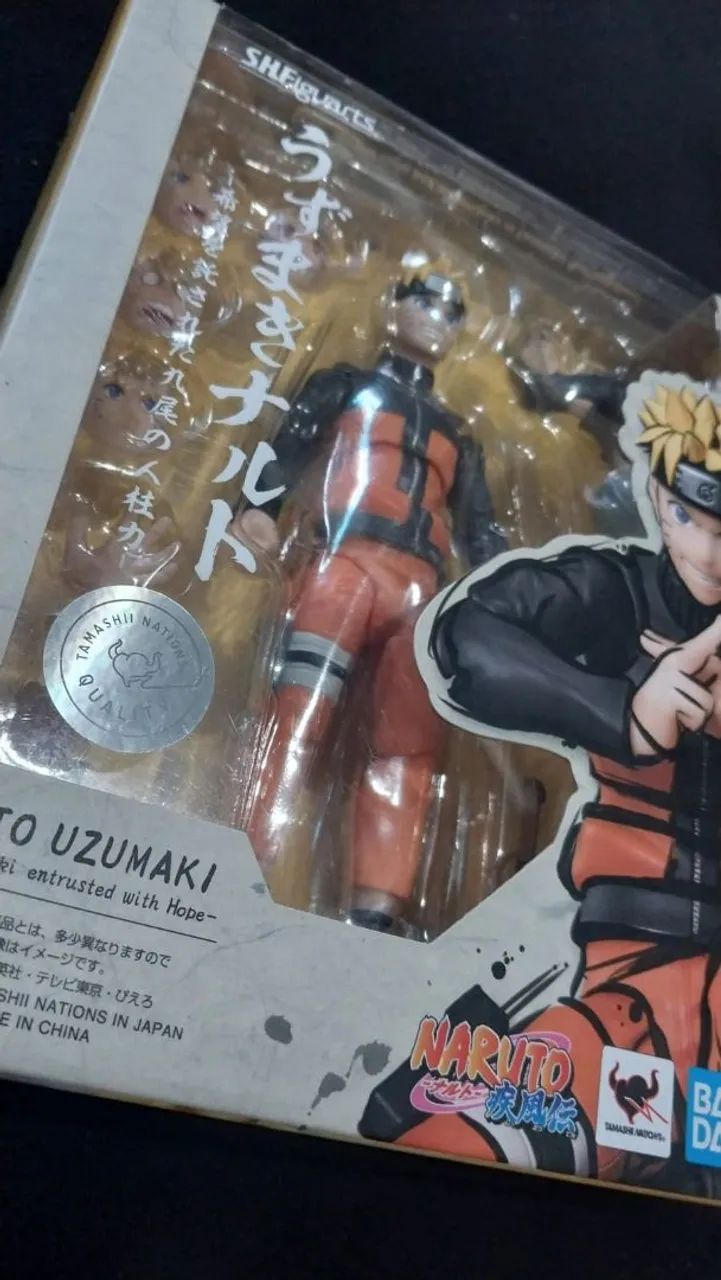 Naruto Uzumaki Shippuden SH Figuarts 3.0 NA CAIXA COM TUDO - Foto 5