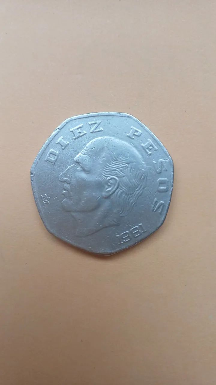 Moeda 10 Pesos Mexicano 1981