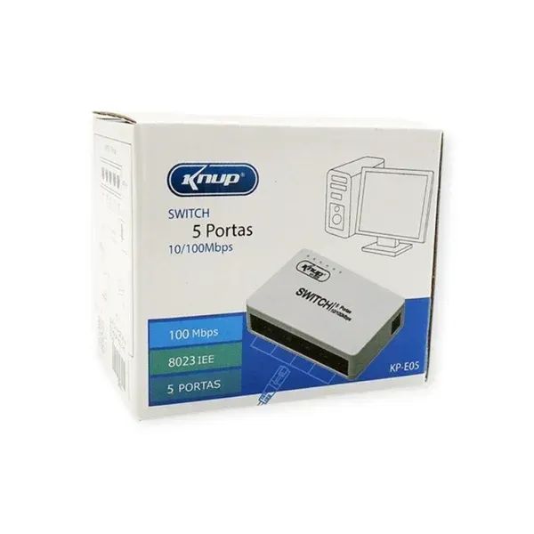 Switch Hub 5 Portas KP-E05 Knup (Novo)