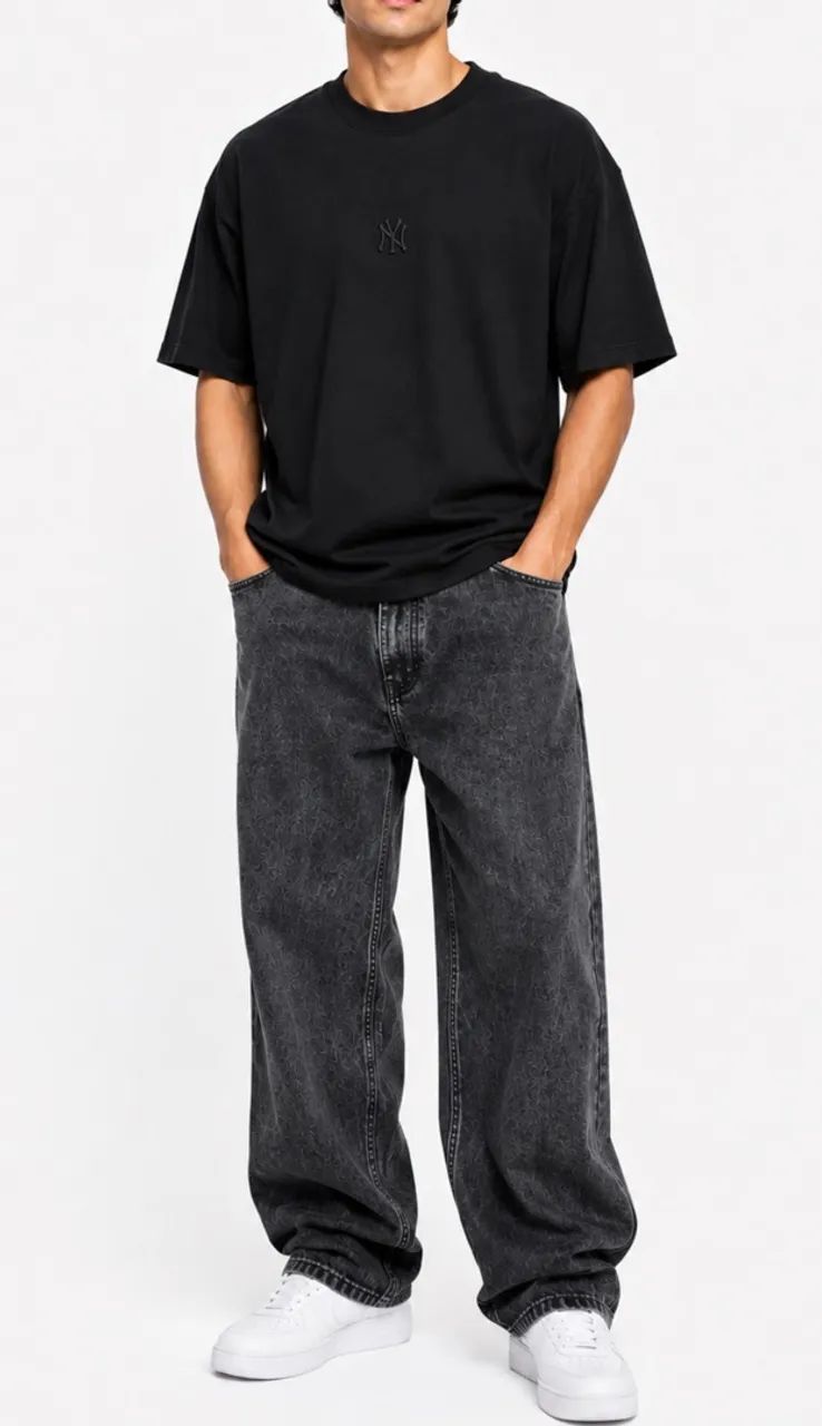 Kit Calça Baggy e Camisa Oversizer Suedine 