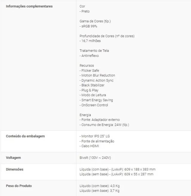 Monitor LG Ultrawide 25 Gamer - Foto 3