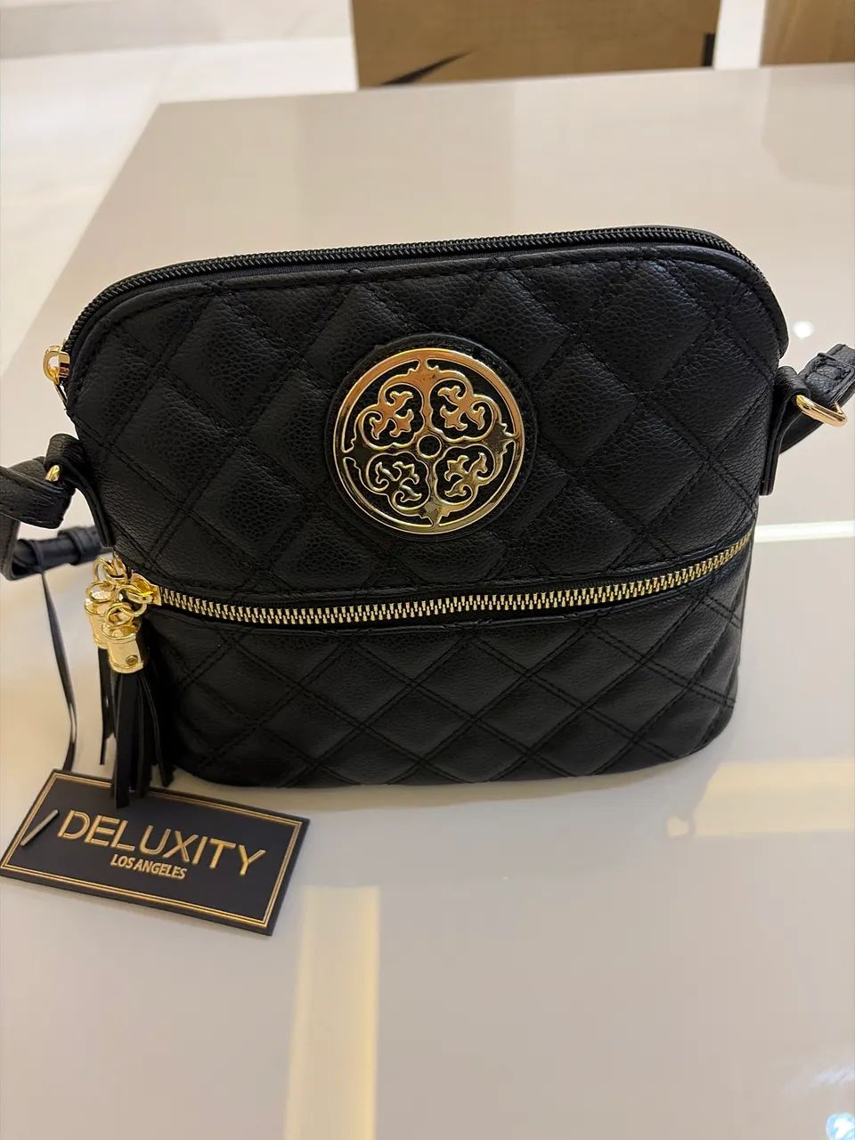 Bolsa transversal em couro preta nova comprada nos eua  - Foto 2