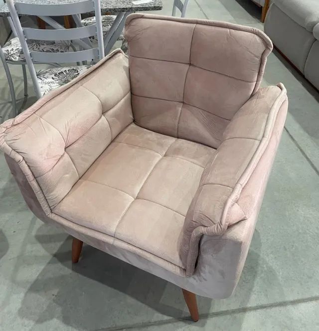 Poltrona Retro Pés Palito PRONTA ENTREGA  - Foto 4