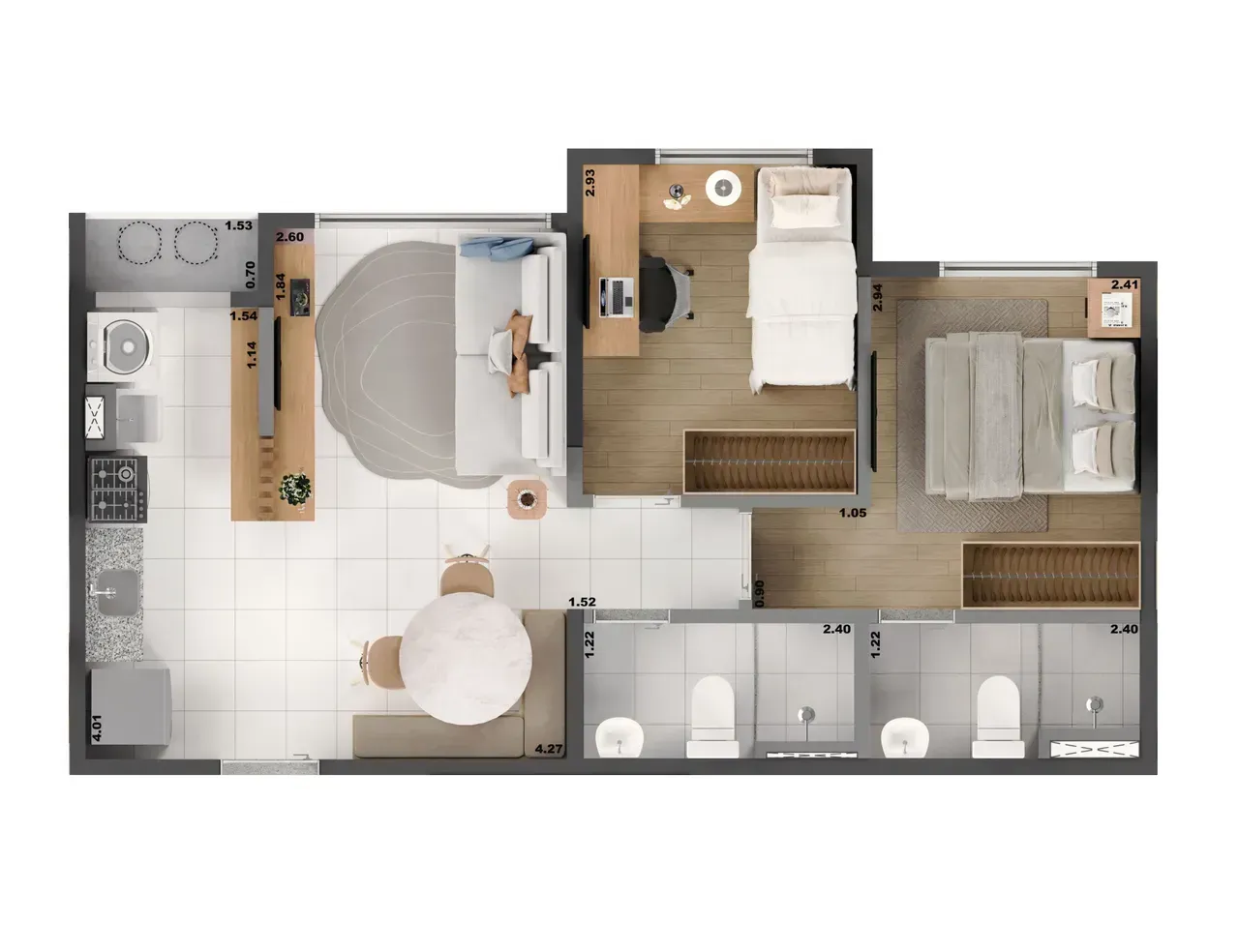 PLANTA 50m²