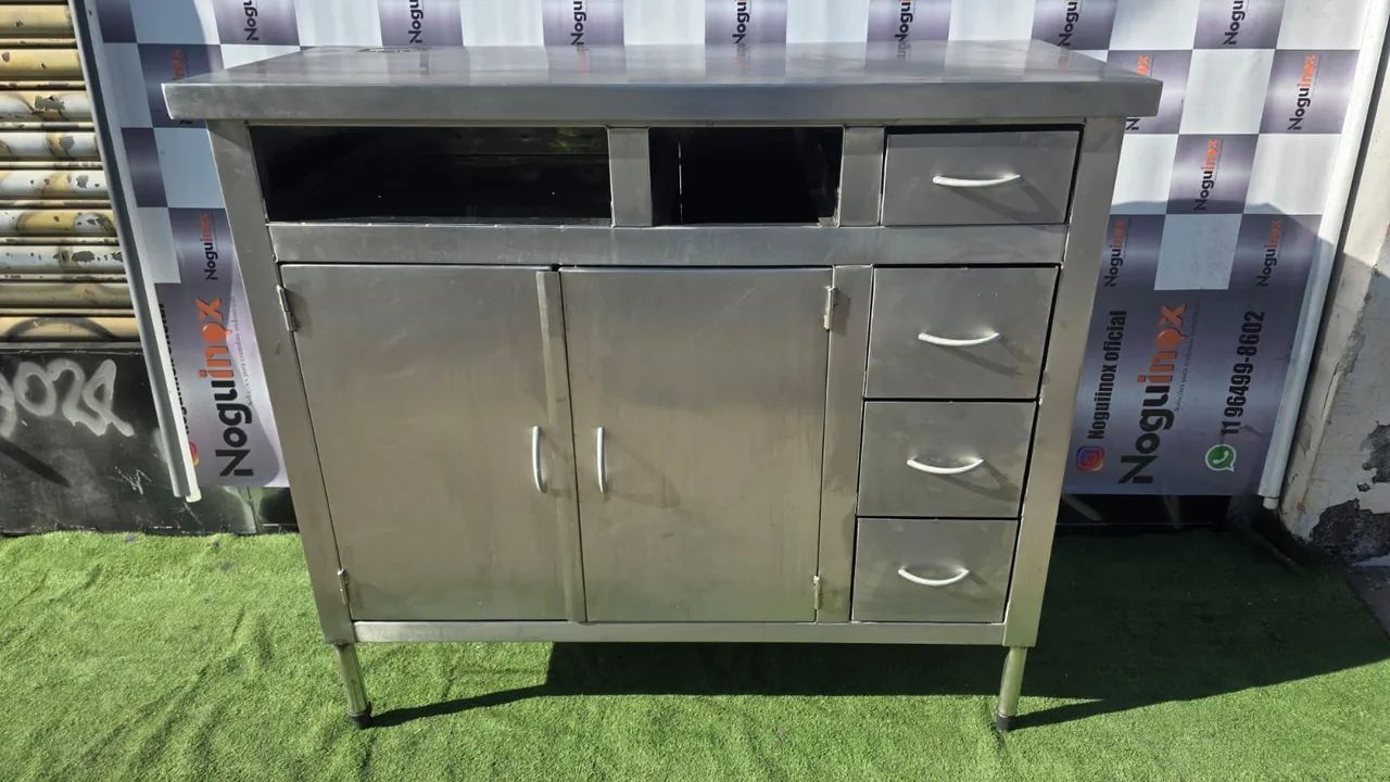 Balcão inox gaveteiro