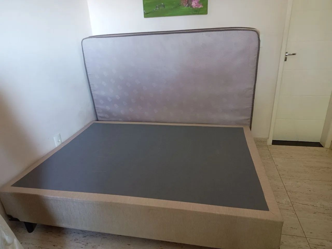 Cama de casal, box e colchão em ótimo estado. - Foto 2
