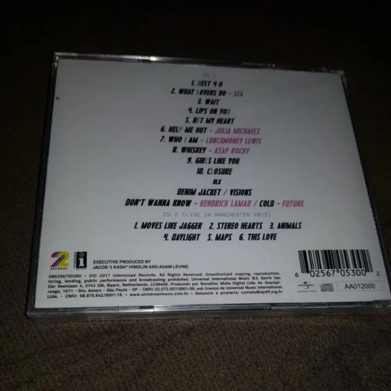 CD DUPLO MAROON 5 V RED PILL BLUES (LACRADO) - Foto 2