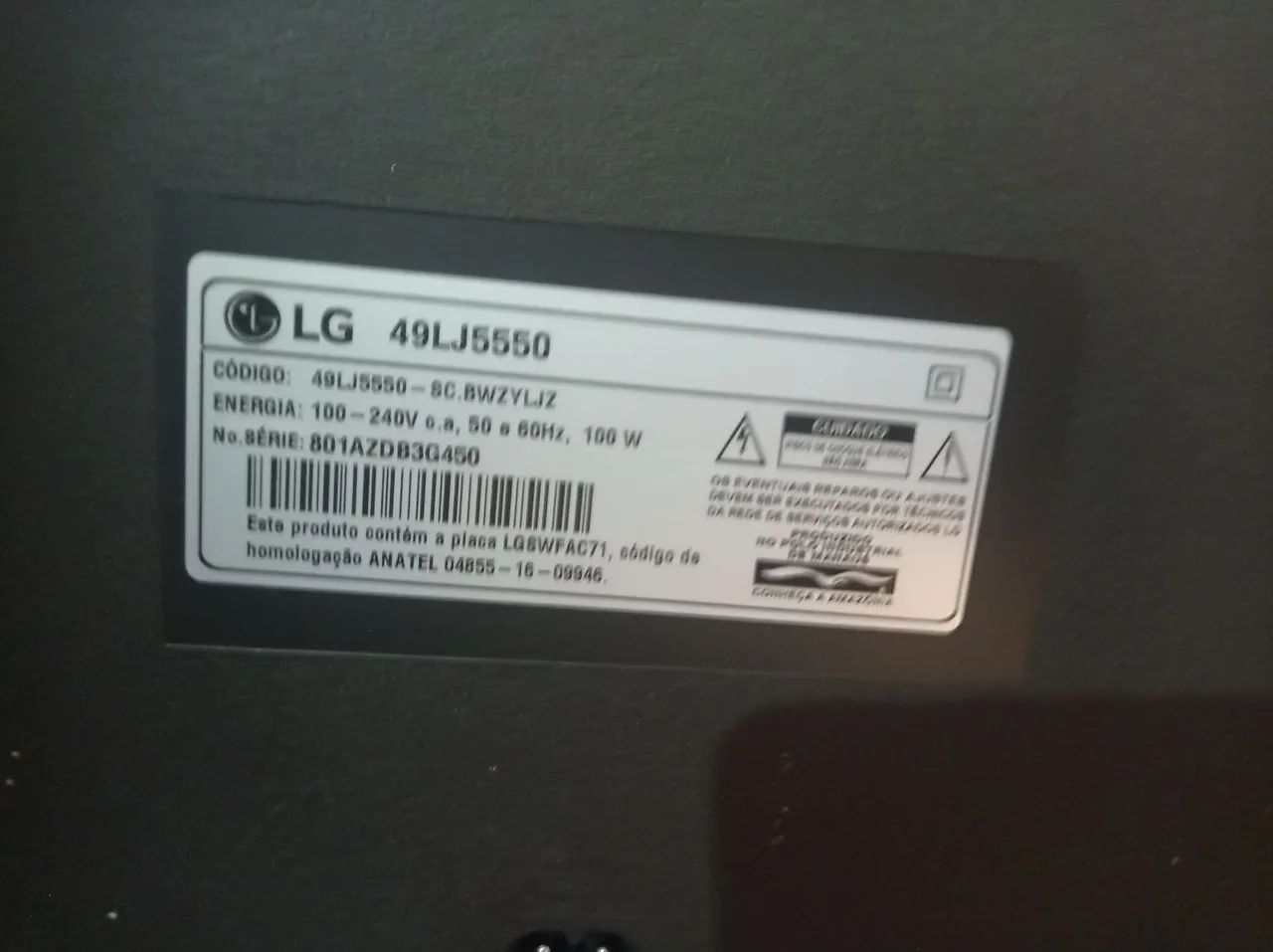 Vendo esta TV LG Smart 49 polegadas tela quebrada  - Foto 5