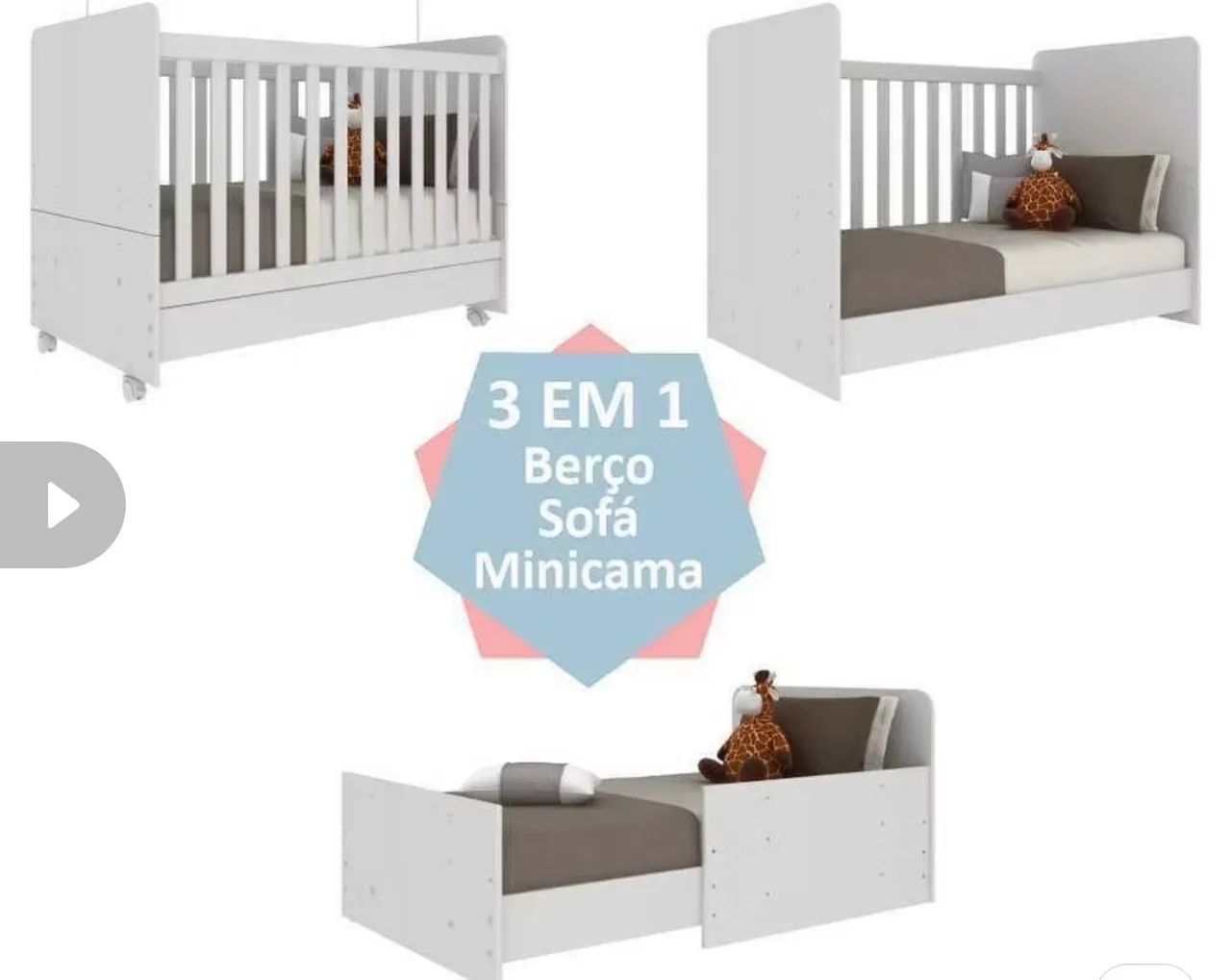 Berço americano 3 em 1 novo nunca usado está lacrado ainda ? - Foto 3