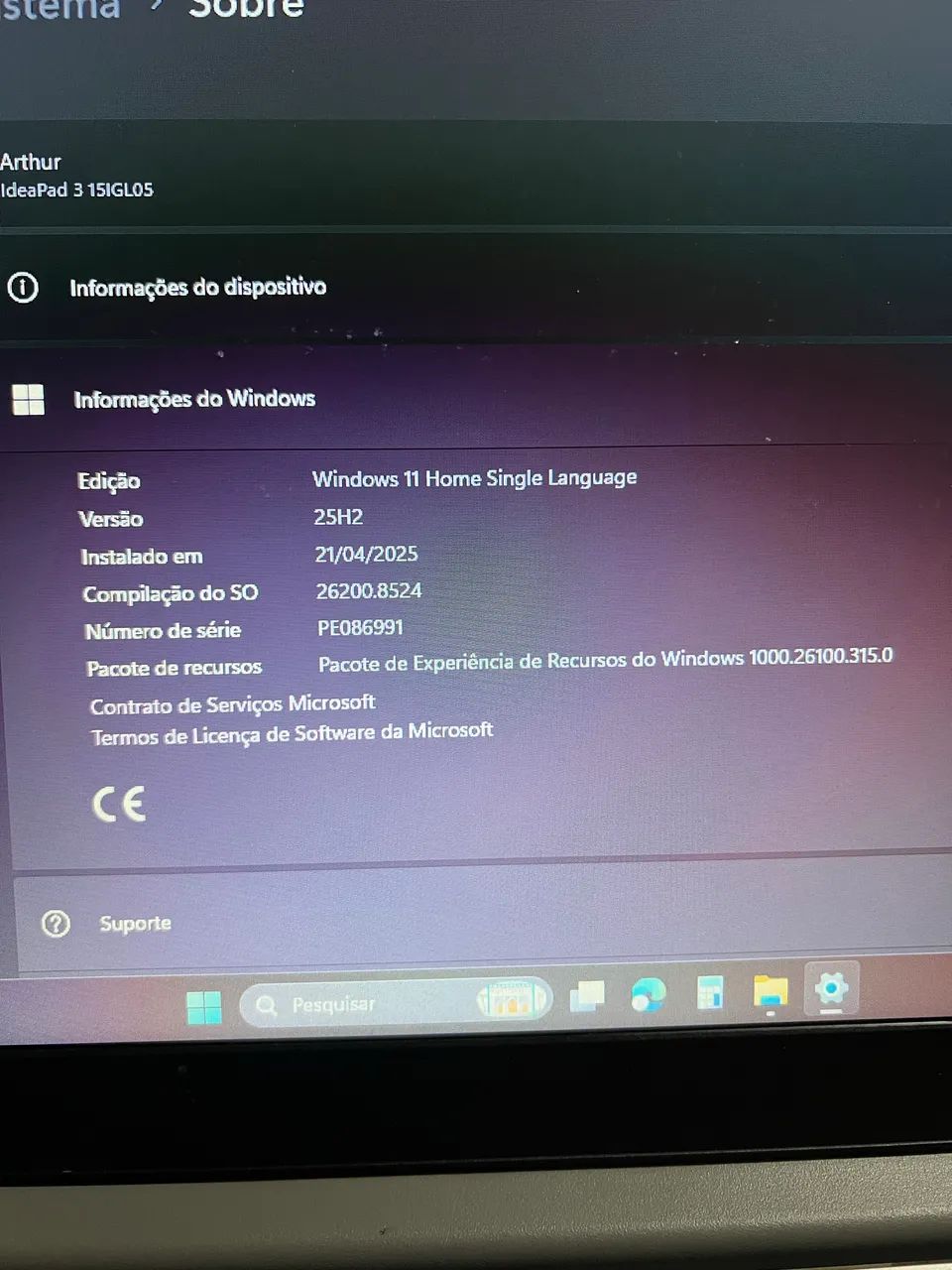 Notebook Lenovo Ideapad 3 15IGL05 - Foto 3
