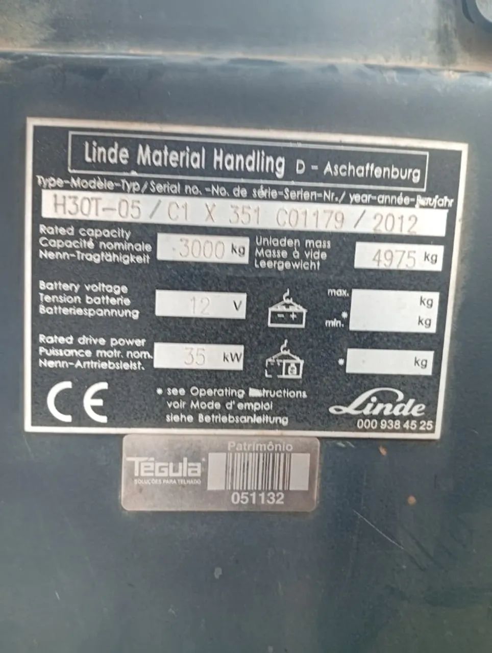 Empilhadeira marca Linde 3 Toneladas Ano 2012 Modelo H30T-05 - Foto 4