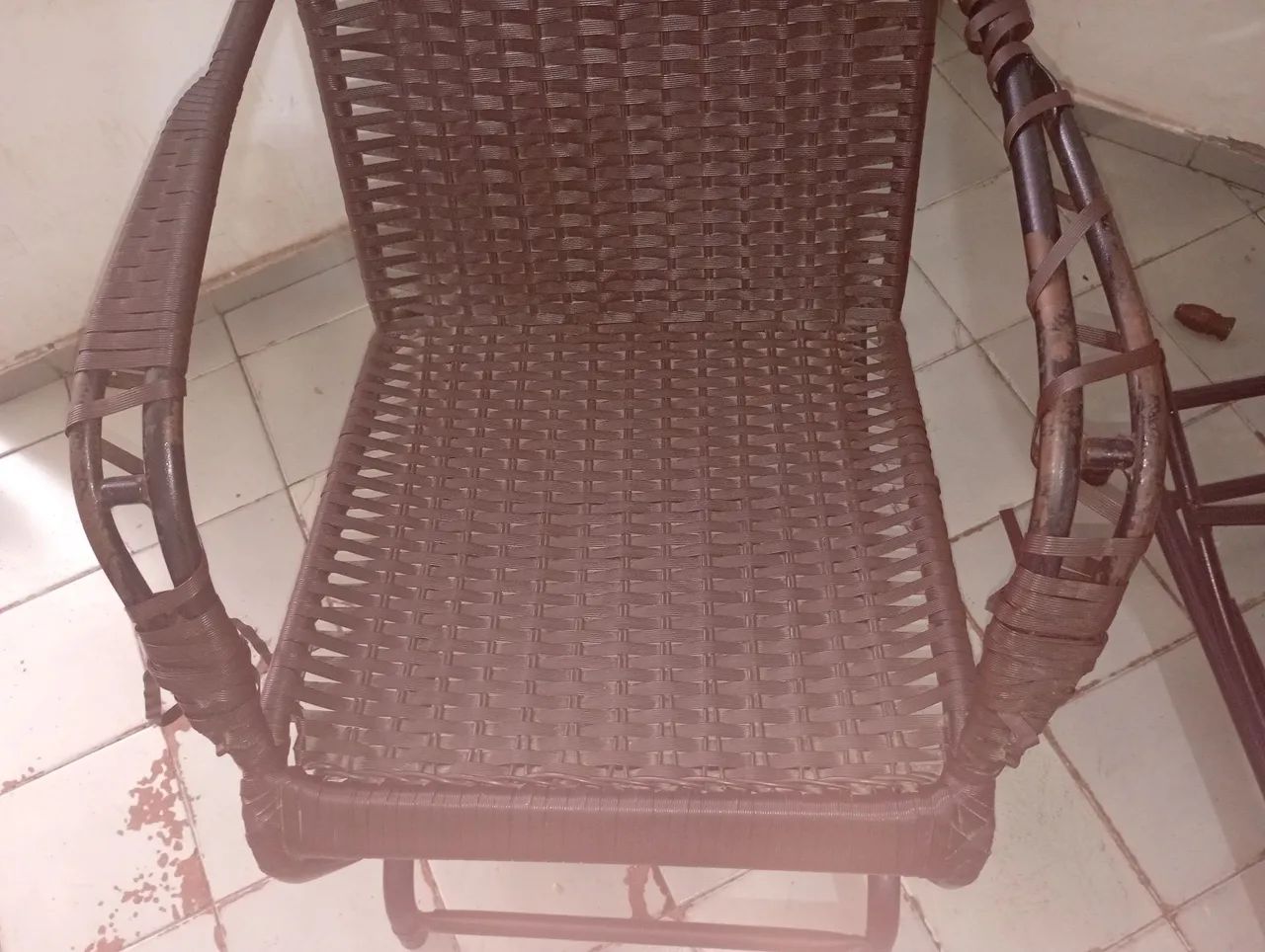 Cadeira de balanço em vime  - Foto 3