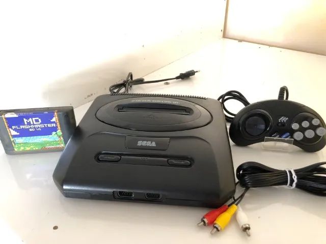 Mega Drive 3 + EVERDRIVE + Acessórios e controle Impecável, funcionando 100% ENVIO OLX PAY