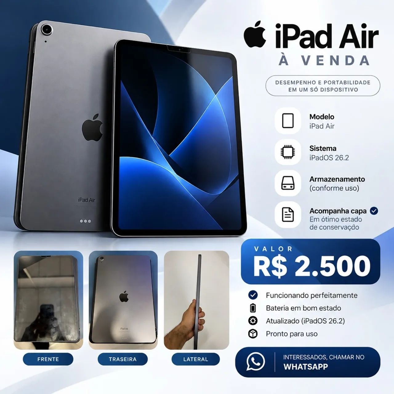 ? iPad Air à venda
