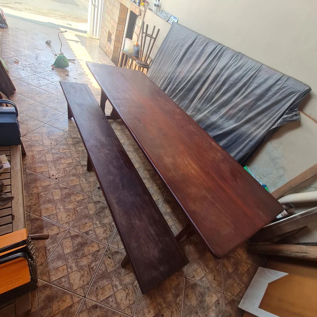 Vendo Mesa grande  em Madeira - Foto 4