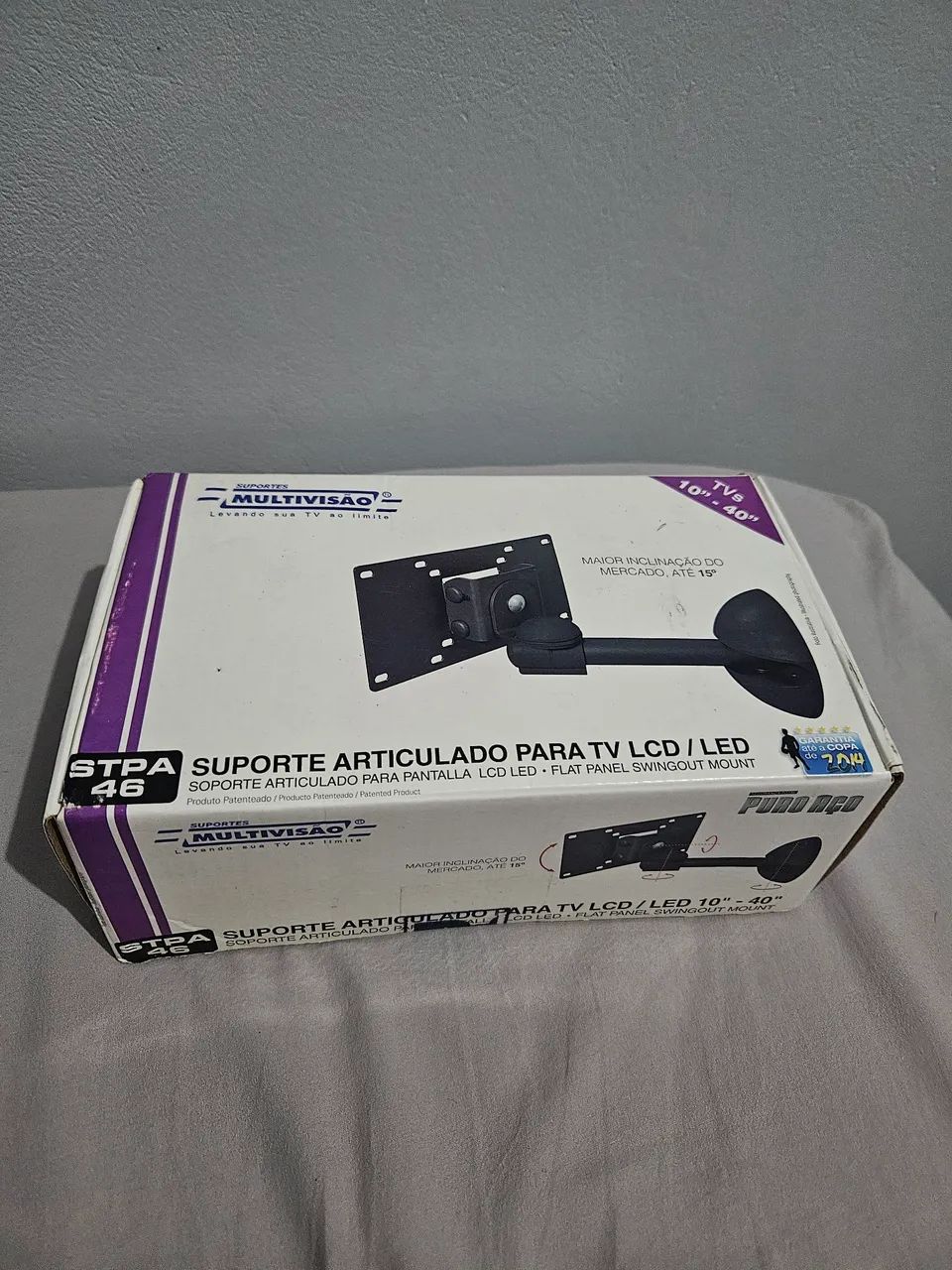 SUPORTE DE TV LCD/LED 10" A 40" (LACRADO) 