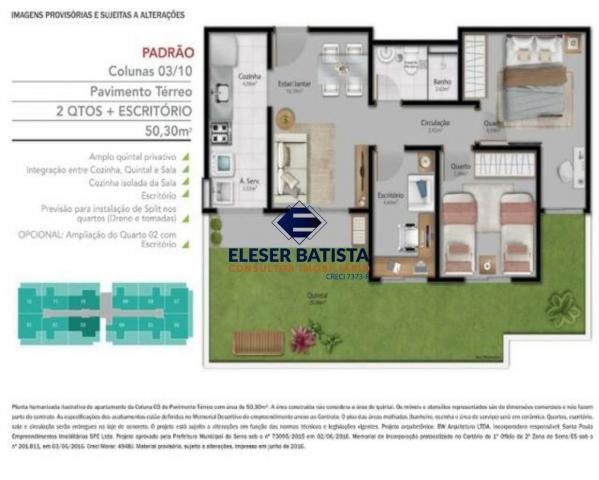 Apartamento à venda com 3 dormitórios em Condomínio vista limoeiro, Serra cod:AP00071 - Foto 20