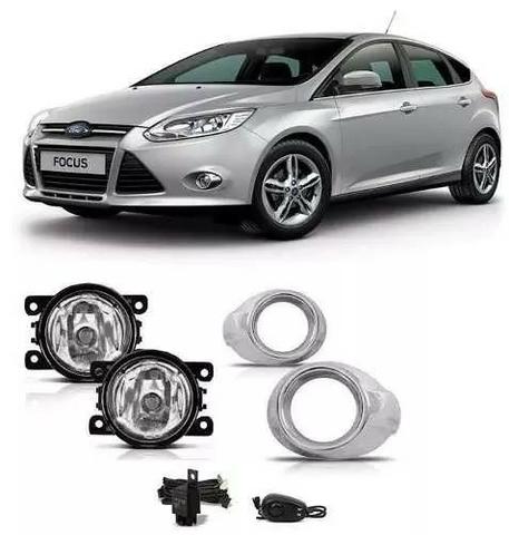 Kit Farol Milha Auxiliar Neblina Focus 2014 2015 Cromado