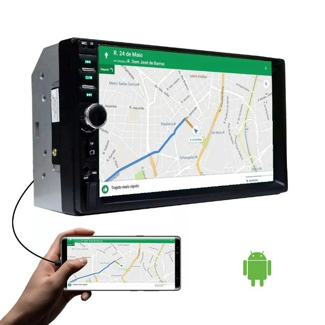 Central multimidia 2 din Mp5 7 polegadas USB bluetooth Camera de re 1 mes de garantia Novo - Foto 2