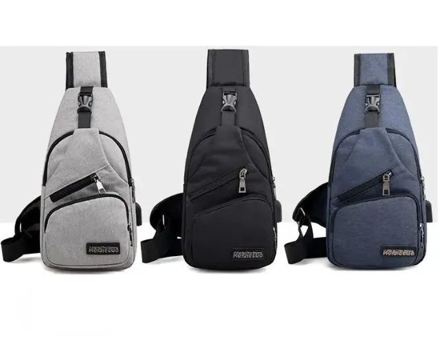 Bolsa de Ombro unisex com USB Recarregável Multifuncional para esportes ao ar livre. - Foto 2