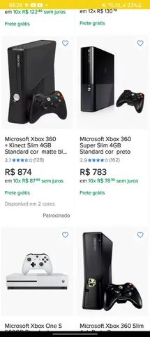 Microsoft Xbox 360 Super Slim 4GB Standard cor preto