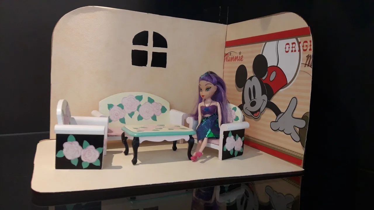 Mini móveis para casinha de boneca