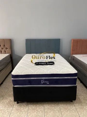 BASE BOX CASAL COM COLCHÃO GARNET POLAR ENTREGA IMEDIATA 