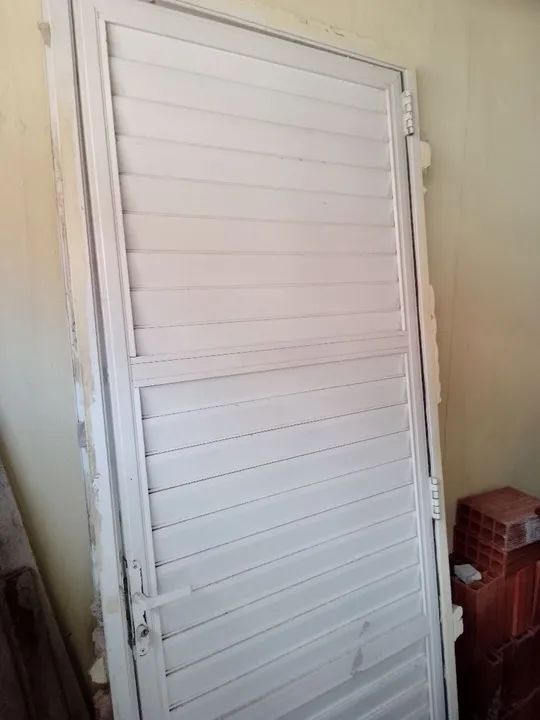 Porta de segurança em alumínio branco - Foto 2