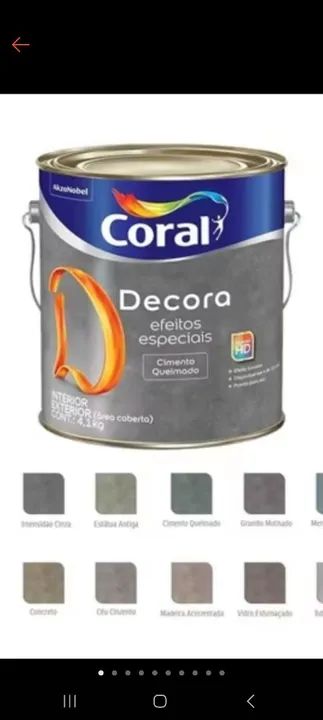 Cimento queimado tinta Coral