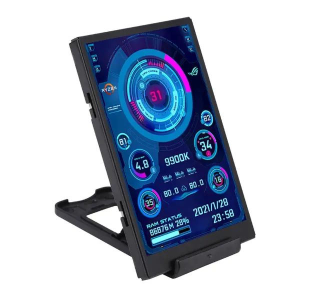 Mini Tela Ips Usb De 3,5 Polegadas Pc Monitor de temperatura