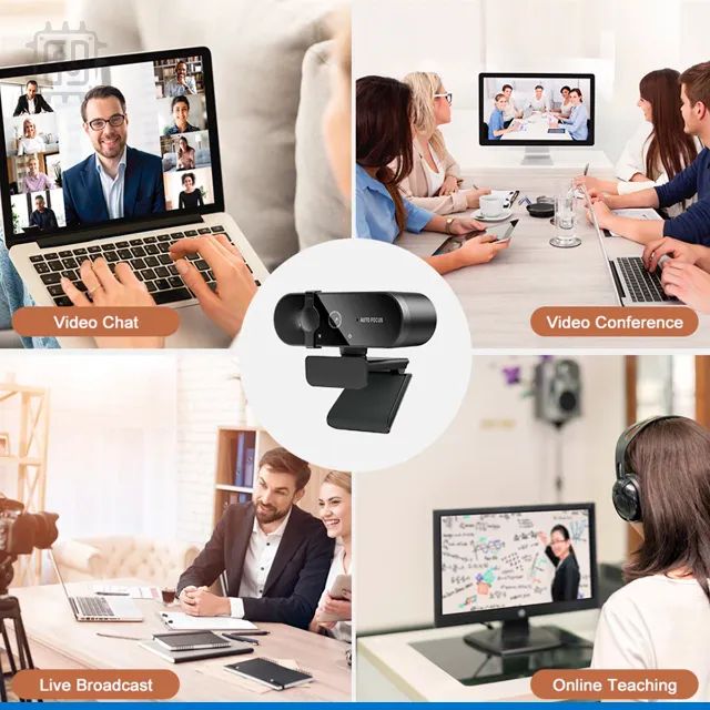 Webcam Full HD 1080p Usb Com o Microfone Autofoco Para Computador Notebook Live Gaming - Foto 5
