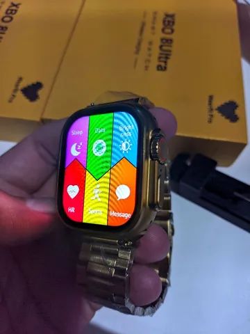 Relógio Smartwatch Gold 2 pulseiras  - Foto 4