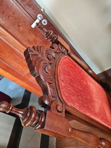 Mesa madeira jacarandá maciça com granito rosa - Foto 3