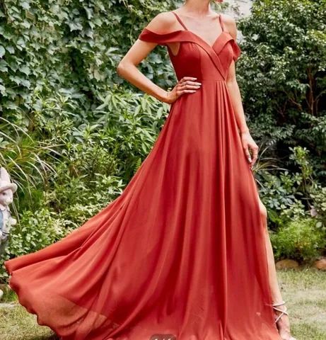 Vestido para madrinha de casamento terracota  - Foto 2