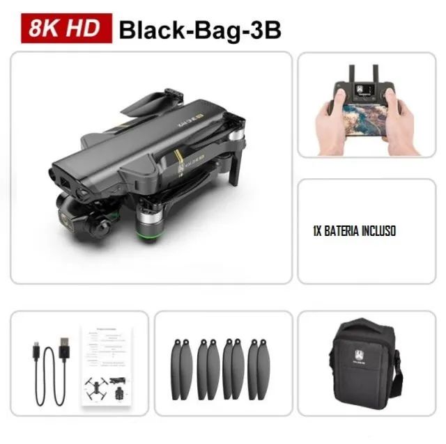 Drone 8k Camera Hd De 3 Eixos Gimbal Kaione Pro Gps - Foto 5