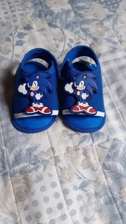 Sandálias Sonic para Bebê - Azul 