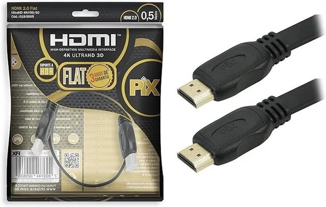 10x Cabos HDMI 2.0 4k full HD 50 centímetros, Flat 