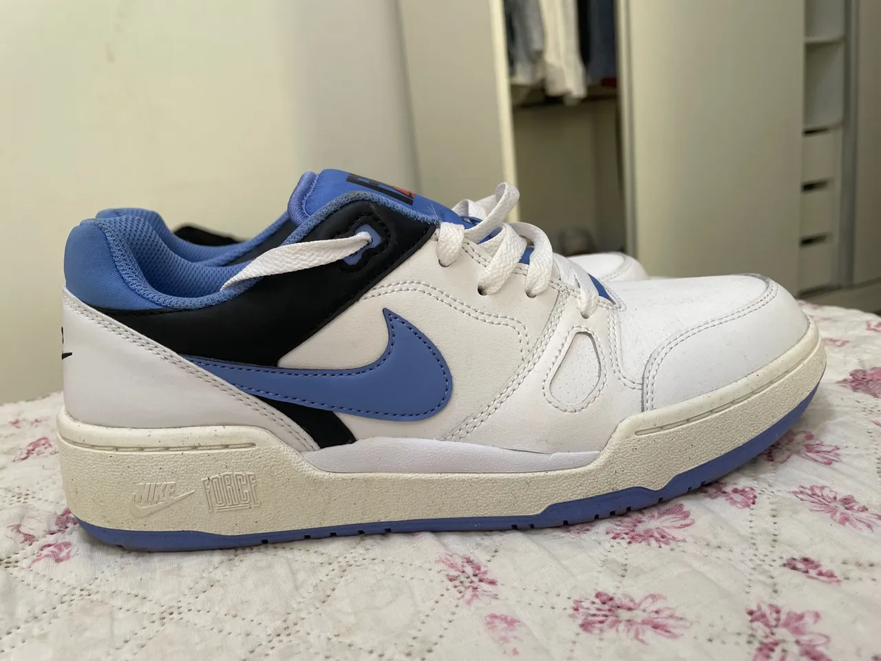 Nike Full Force Low masculino - Azul e Branco