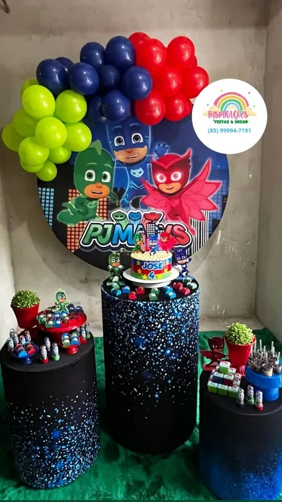 DECORAÇÃO DE FESTA PJMASKAS