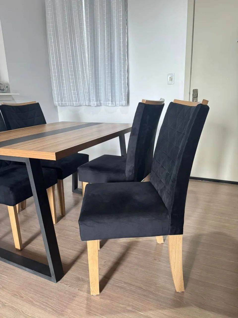 Mesa de Jantar + Aparador Bar + Estante em estilo Industrial64842835311362121