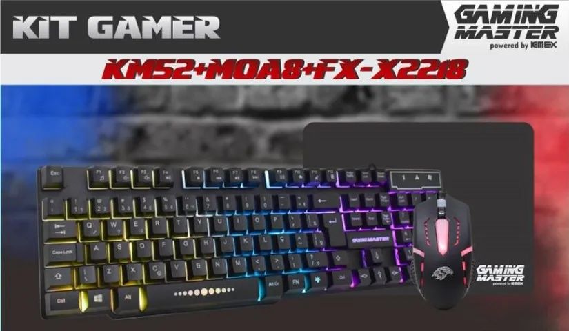 Kit Gamer Teclado + Mouse + Mousepad Kmex *ENTREGA GRÁTIS*