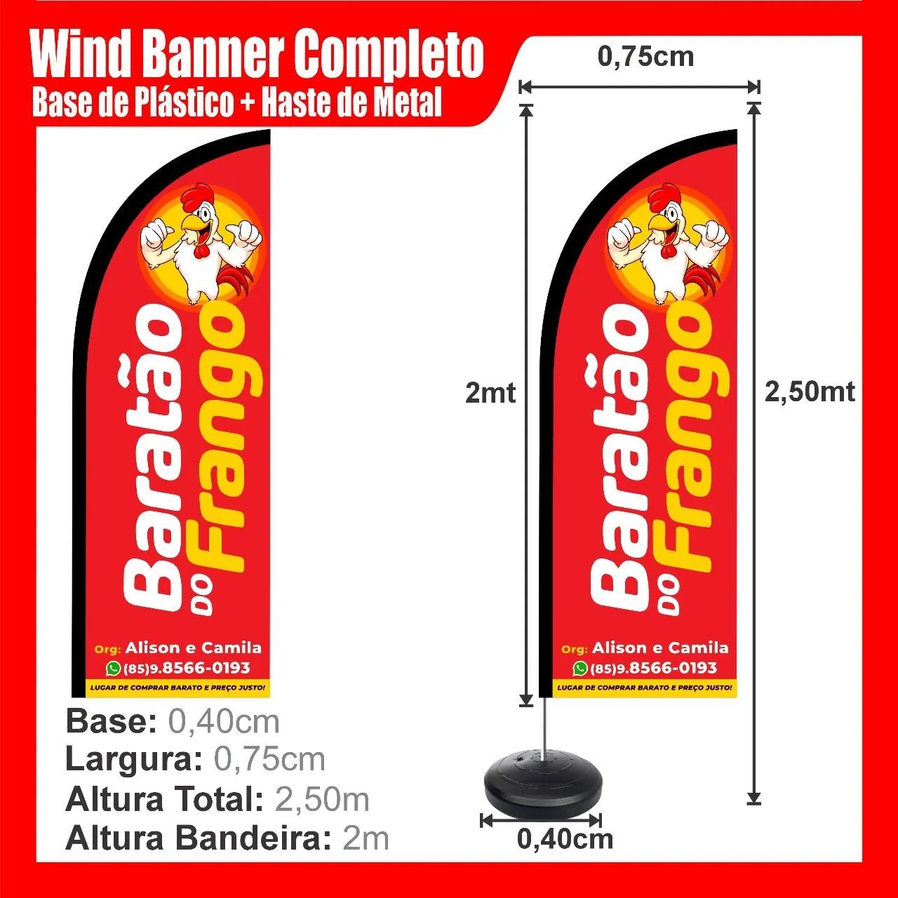 Wind Banner Personalizado Completo - Foto 3