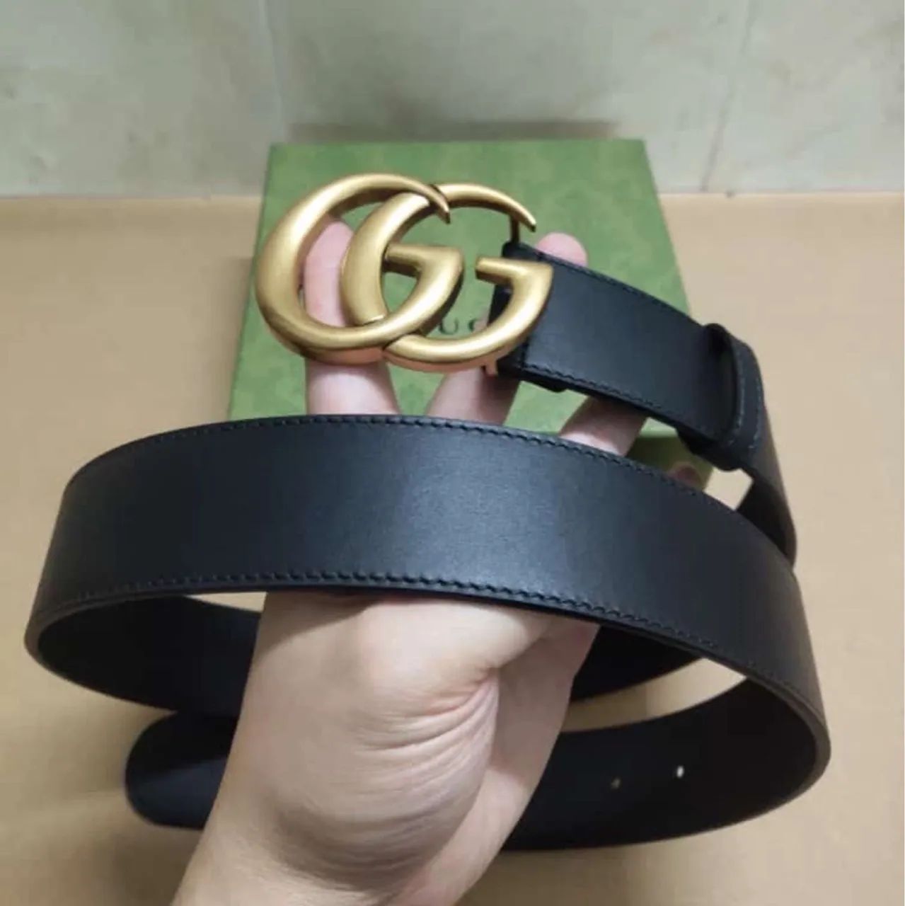 Cinto Gucci GG Marmont Couro Preto - Original - Foto 5