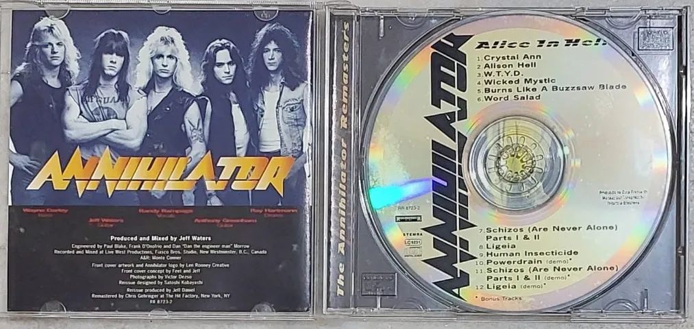 cd Annihilator - Alice in Hell  - Foto 3