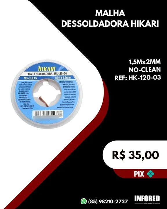 Malha dessoldadora Hikari HK-120-03
