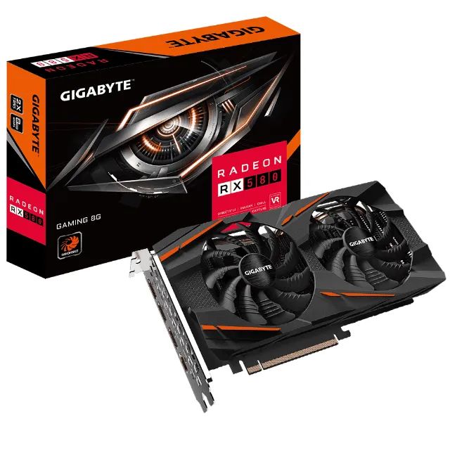 Placa de Vídeo AMD Radeon Gigabyte RX 580 Gaming Dual 8GB, GDDR5, 256Bit - GV-RX580GAMING