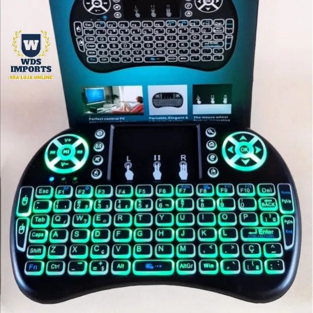 Mini teclado Wiresless para Tv Box e SmartTv Iluminado - Foto 3