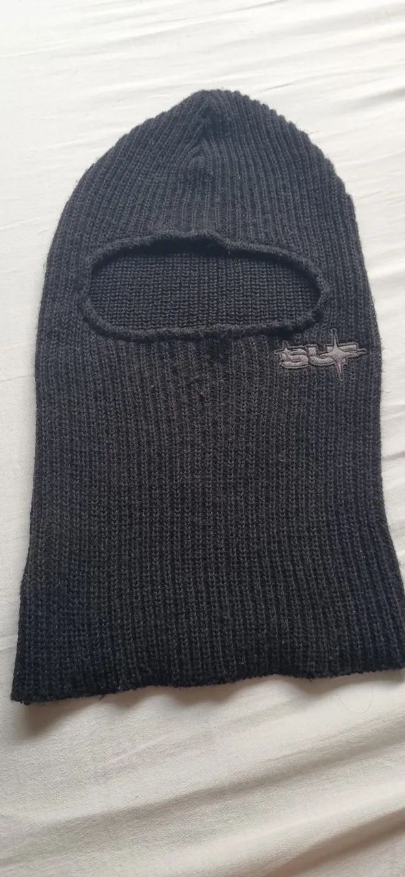 Balaclava Sufgang Preta de Lã/Crochê - Foto 4